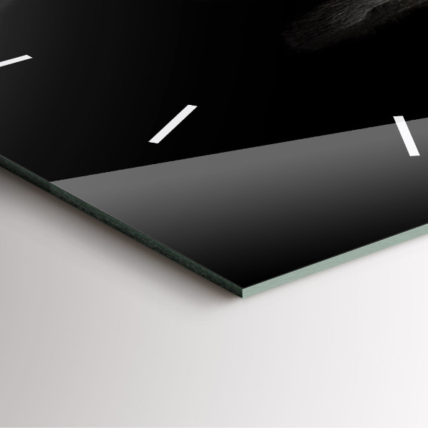 Wanduhr modern quadratisch Hund und schottische Katze