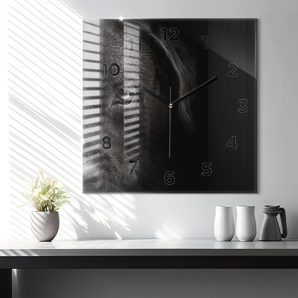 Wanduhr modern quadratisch Hund und schottische Katze