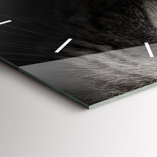 Wanduhr quadratisch mit motiv Schottischer Hund und Katze