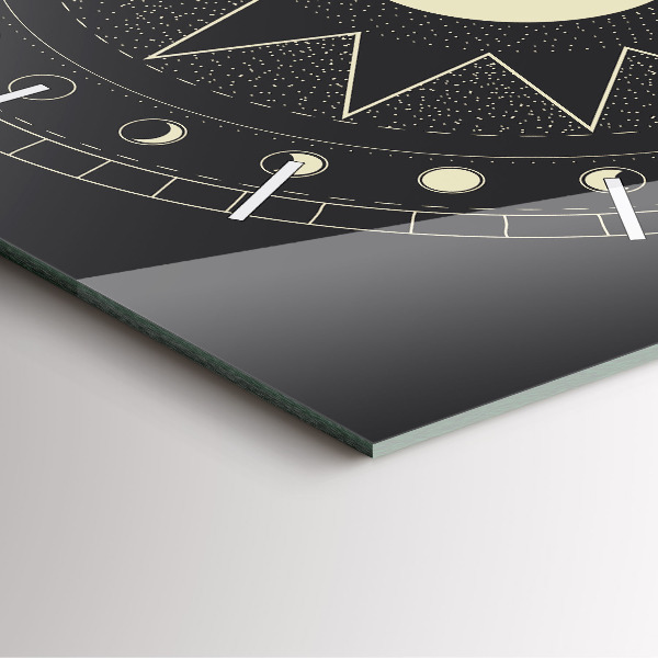 Wanduhr modern quadratisch Die Phasen des Mondes