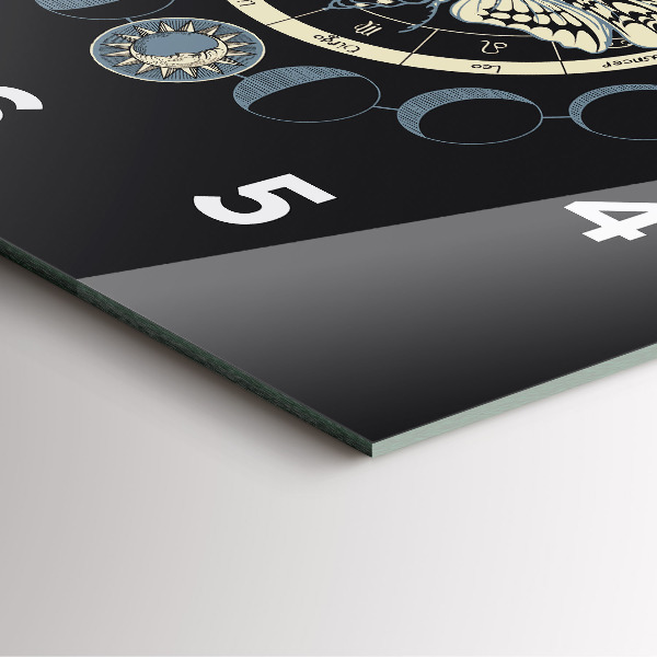 Wanduhr quadratisch Mondphasen