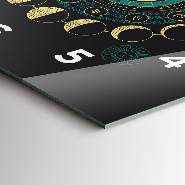 Wanduhr quadratisch mit motiv Mondphasen