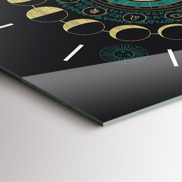 Wanduhr quadratisch mit motiv Mondphasen