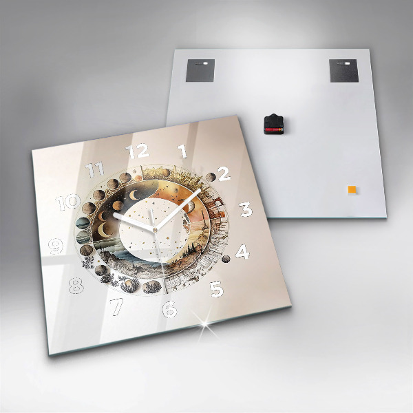 Wanduhr quadratisch Uhr Astronomie