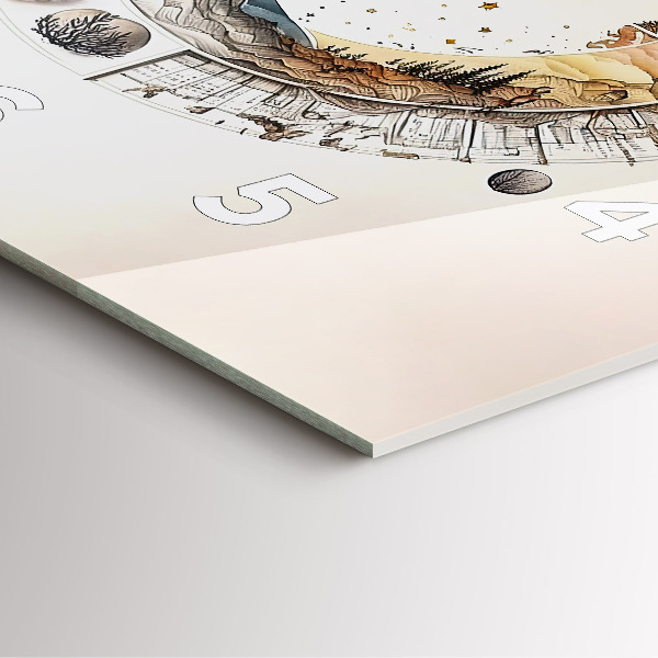 Wanduhr quadratisch Uhr Astronomie