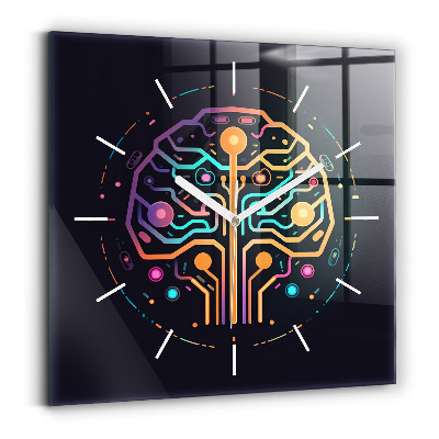 Wanduhr quadratisch mit motiv Bunte Abstraktion