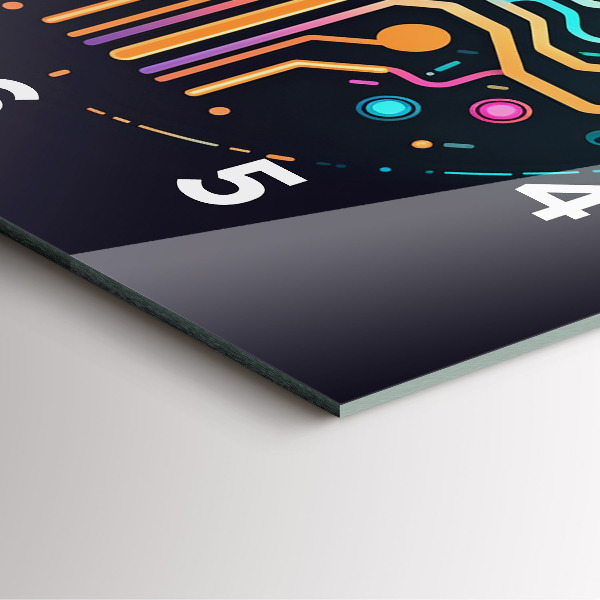 Wanduhr quadratisch mit motiv Bunte Abstraktion