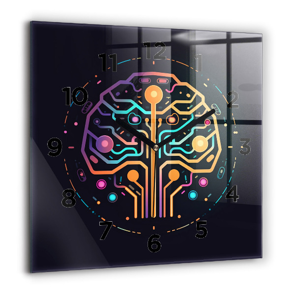 Wanduhr quadratisch mit motiv Bunte Abstraktion