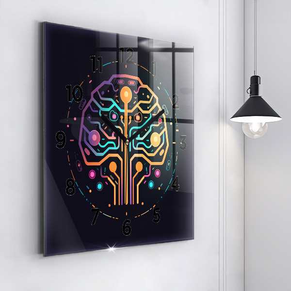 Wanduhr quadratisch mit motiv Bunte Abstraktion