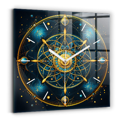 Wanduhr quadratisch Horoskop-Uhr