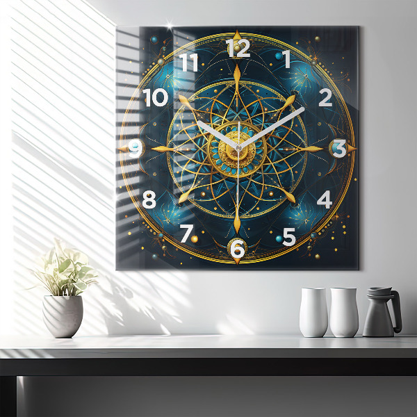 Wanduhr quadratisch Horoskop-Uhr
