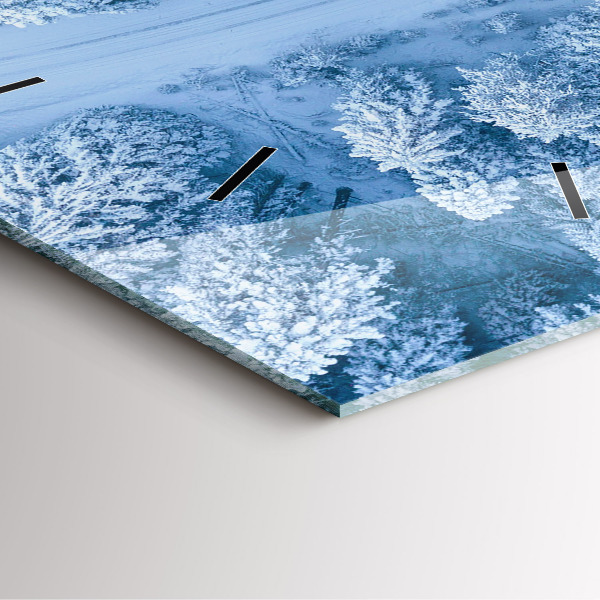 Wanduhr quadratisch Wald aus einer Drohne