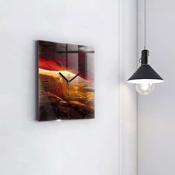 Wanduhr modern quadratisch Grand Canyon Arizona