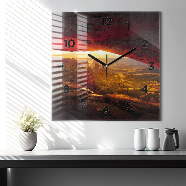Wanduhr modern quadratisch Grand Canyon Arizona