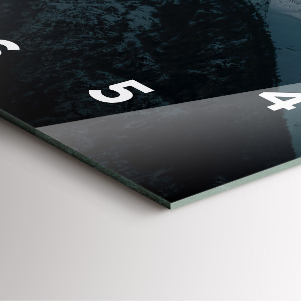 Wanduhr modern quadratisch Sonnenuntergang in den Bergen