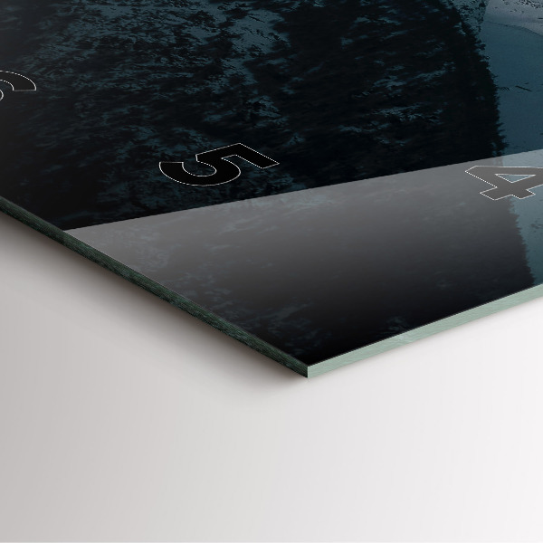 Wanduhr modern quadratisch Sonnenuntergang in den Bergen