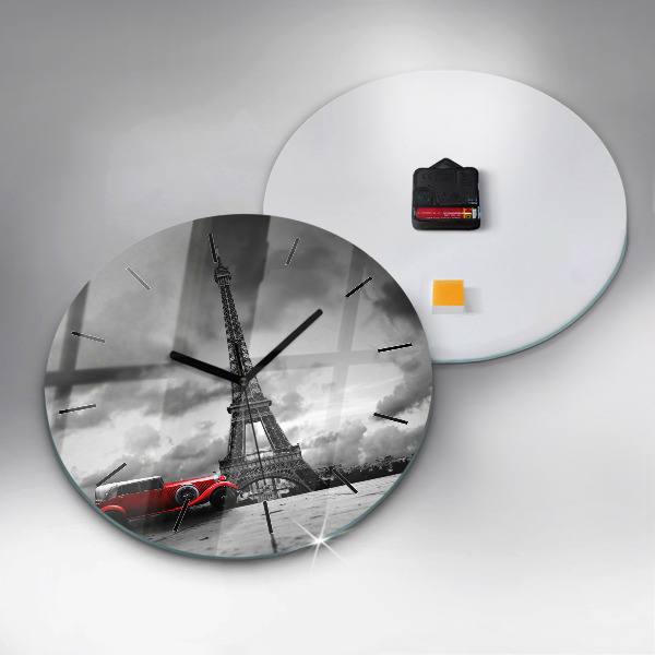 Wanduhr rund Effelturm Paris
