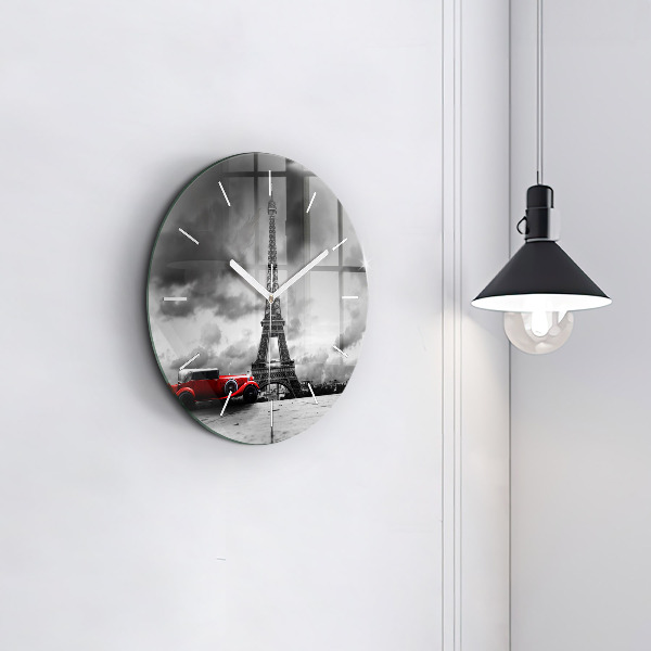 Wanduhr rund Effelturm Paris