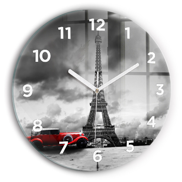 Wanduhr rund Effelturm Paris