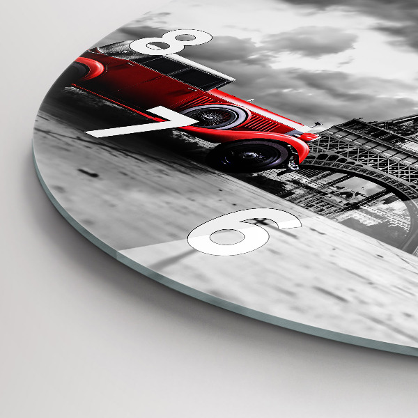 Wanduhr rund Effelturm Paris