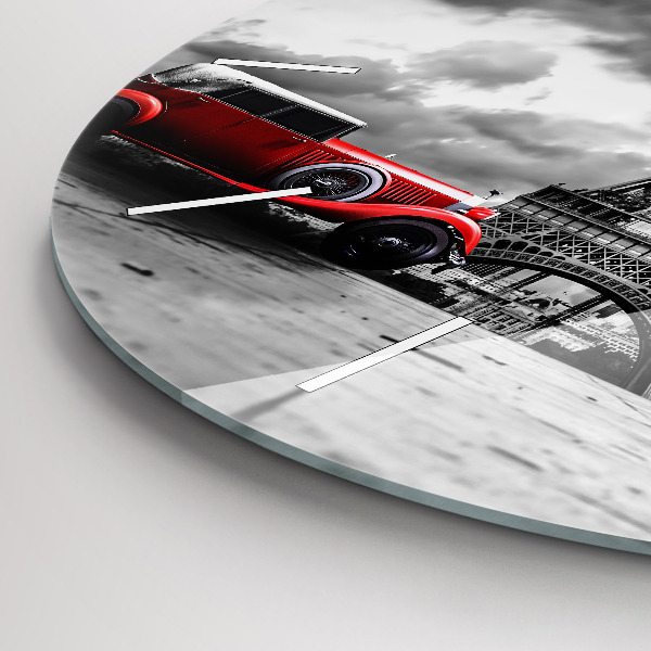 Wanduhr rund Effelturm Paris