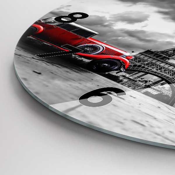 Wanduhr rund Effelturm Paris