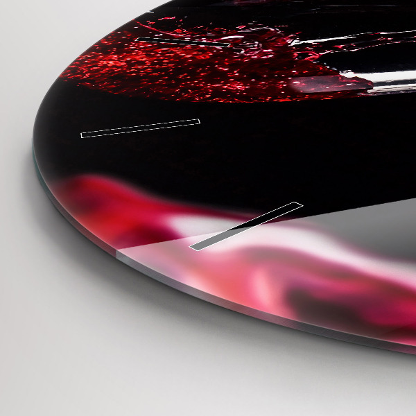 Wanduhr rund Rotwein