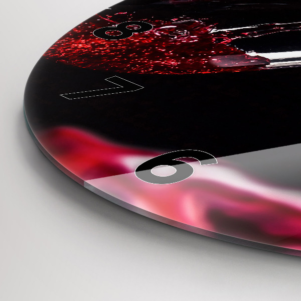 Wanduhr rund Rotwein