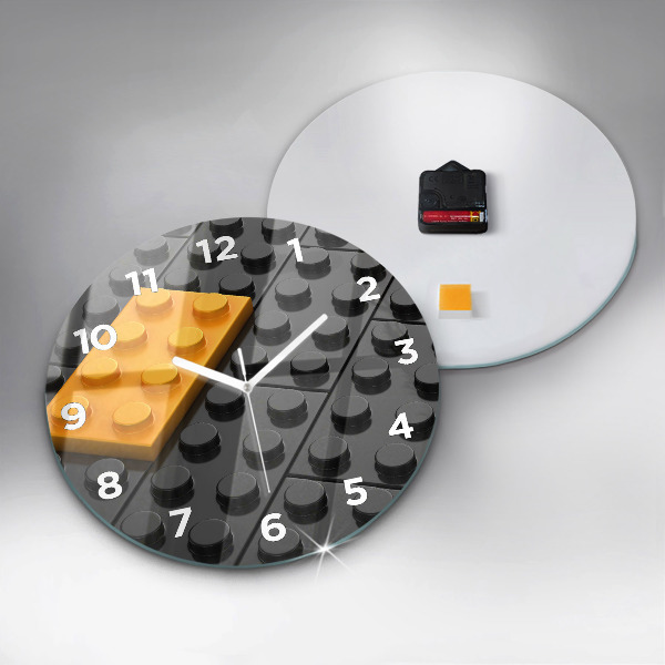 Wanduhr rund Bauklötze