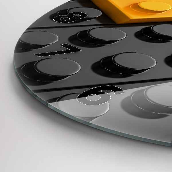 Wanduhr rund Bauklötze