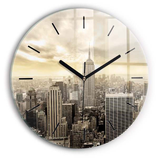 Wanduhr rund Türme in New York