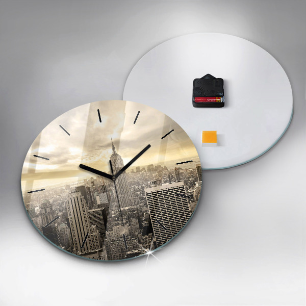 Wanduhr rund Türme in New York