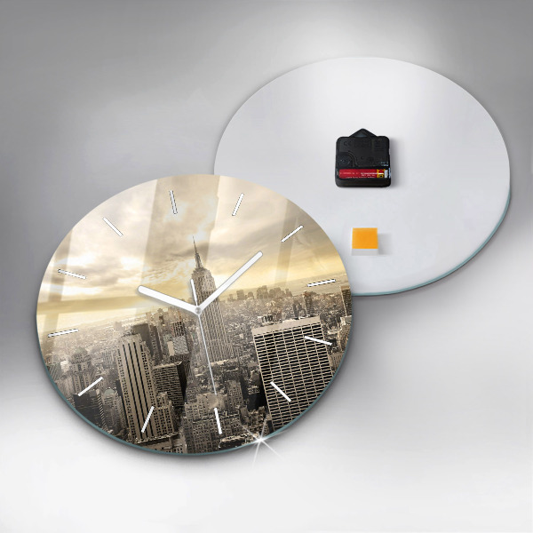 Wanduhr rund Türme in New York