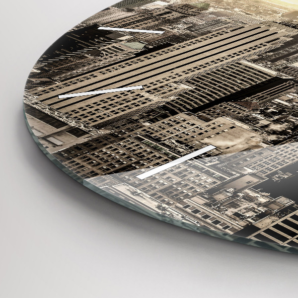 Wanduhr rund Türme in New York