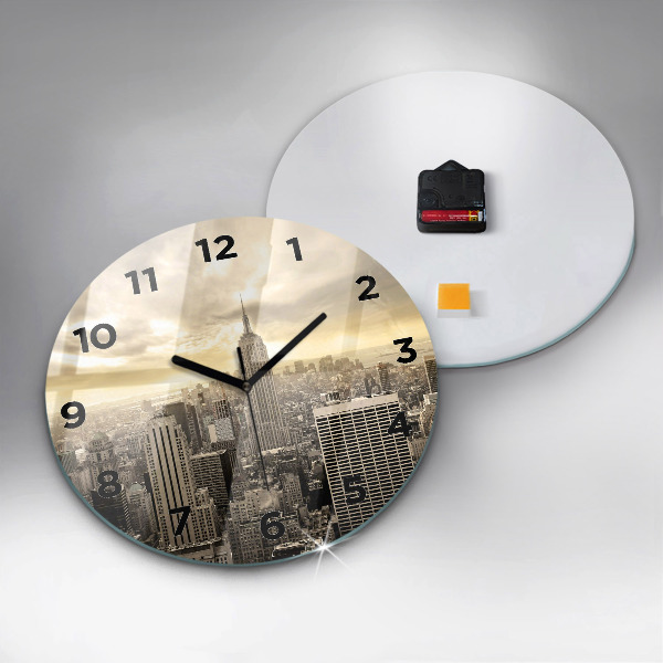 Wanduhr rund Türme in New York