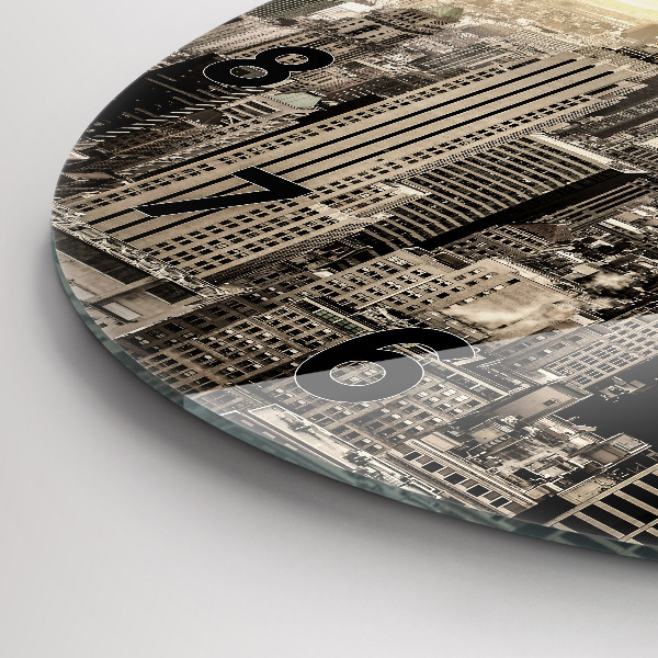 Wanduhr rund Türme in New York