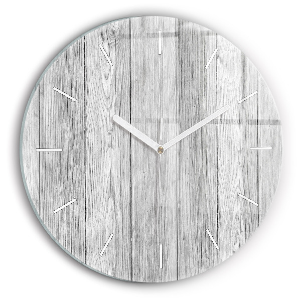 Wanduhr rund mit motiv Holztafeln