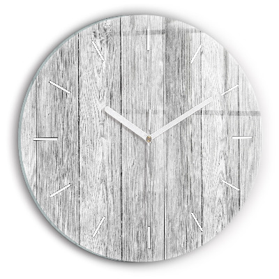Wanduhr rund mit motiv Holztafeln