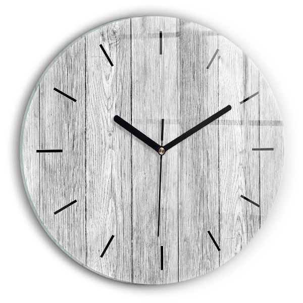 Wanduhr rund mit motiv Holztafeln