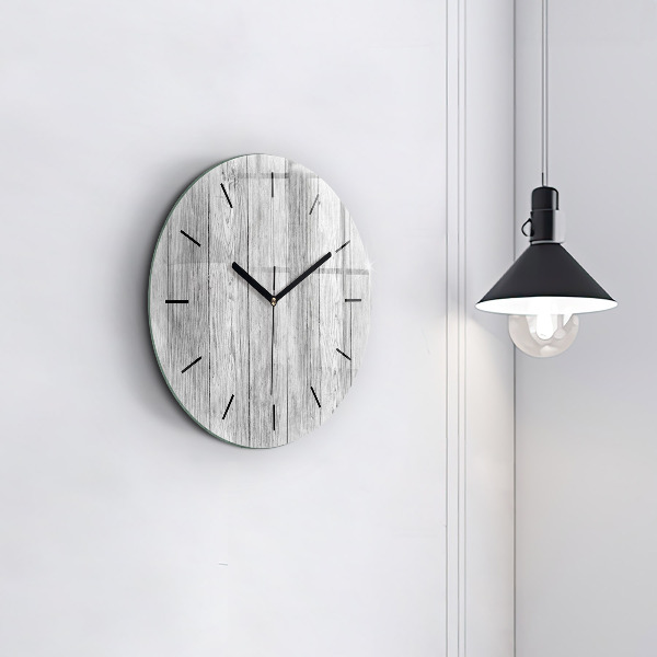 Wanduhr rund mit motiv Holztafeln