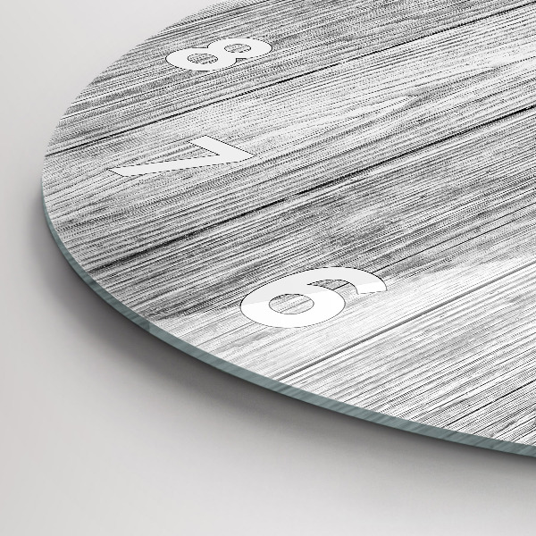 Wanduhr rund mit motiv Holztafeln