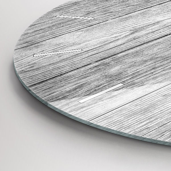 Wanduhr rund mit motiv Holztafeln