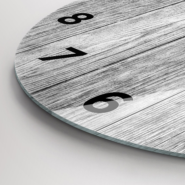 Wanduhr rund mit motiv Holztafeln