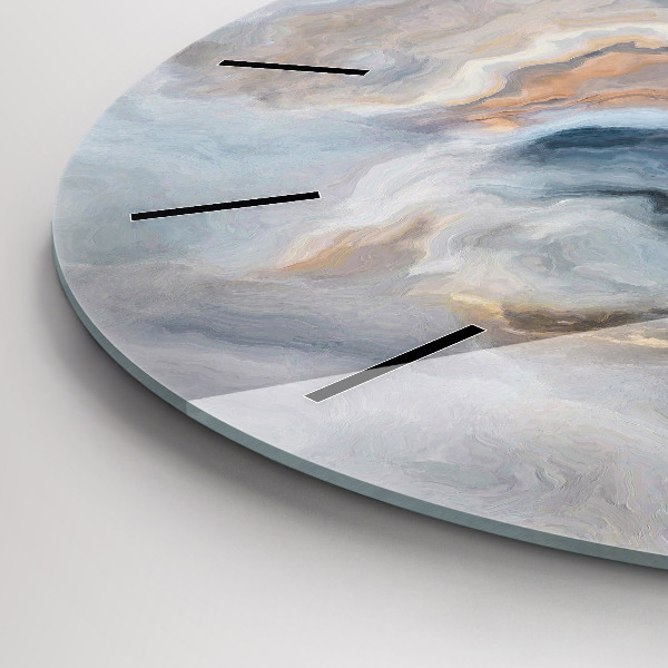 Wanduhr rund Marmoriertes Muster