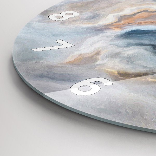 Wanduhr rund Marmoriertes Muster