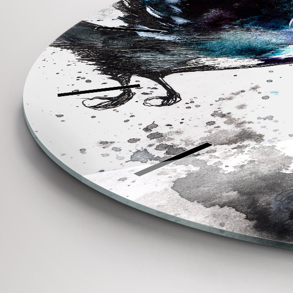 Wanduhr rund mit motiv Bemalte Vögel