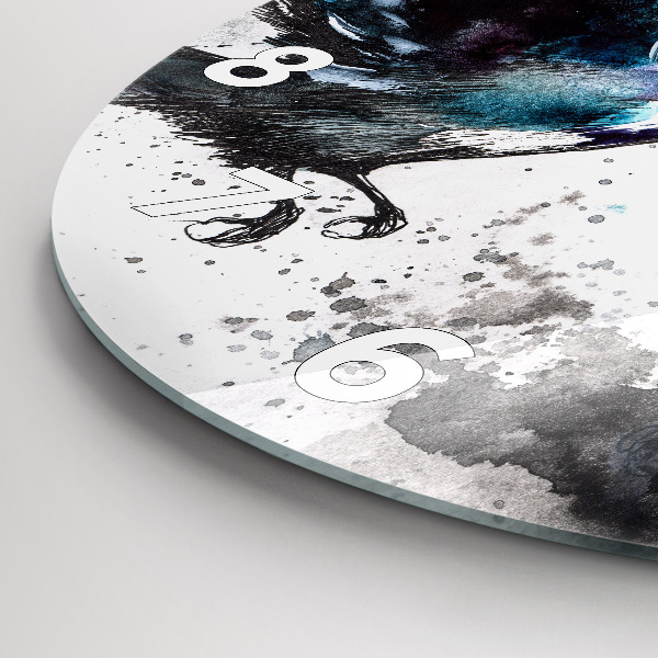 Wanduhr rund mit motiv Bemalte Vögel