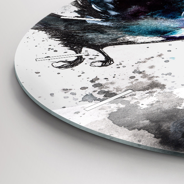 Wanduhr rund mit motiv Bemalte Vögel