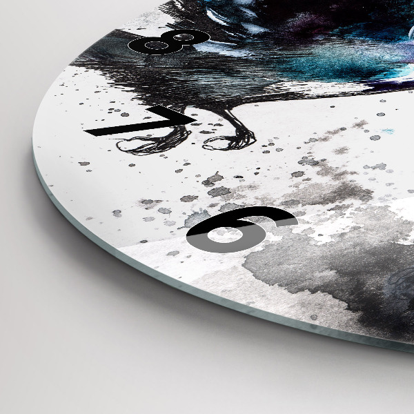 Wanduhr rund mit motiv Bemalte Vögel