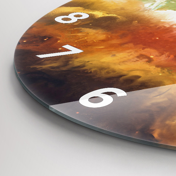 Wanduhr rund Abstraktes Bild